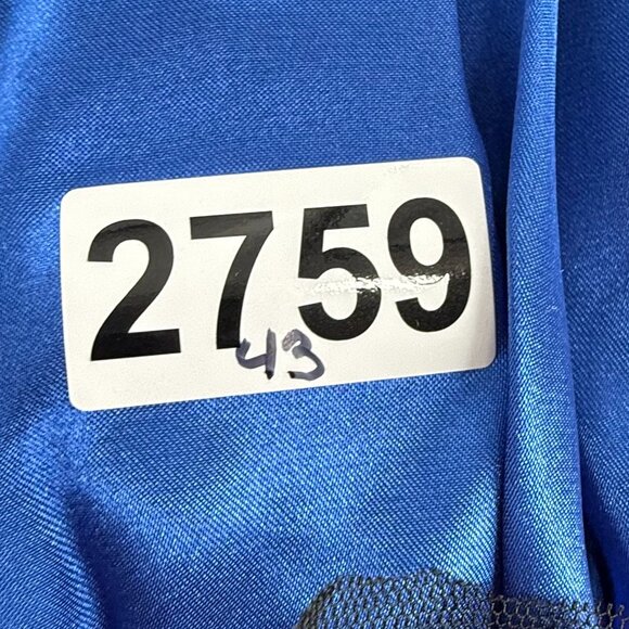 Snap Formal Dress Party Event Prom Blue & Black Adjustable Straps Juniors 7 Rose - Picture 14 of 14